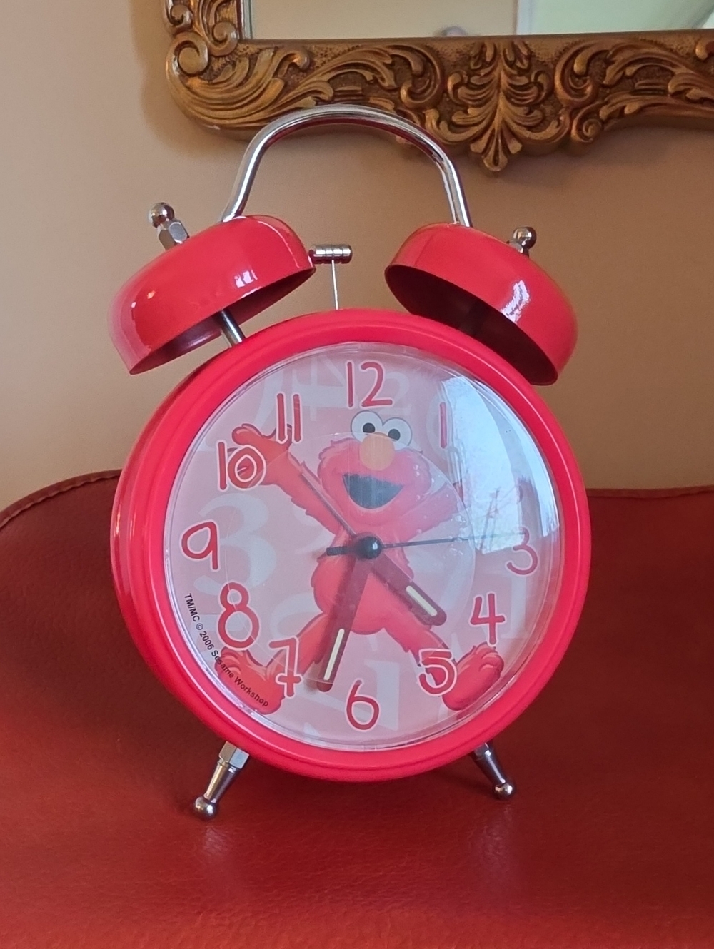 Vtg 2006 Sesame Street Elmo Red Twin-Bell Alarm Clock -